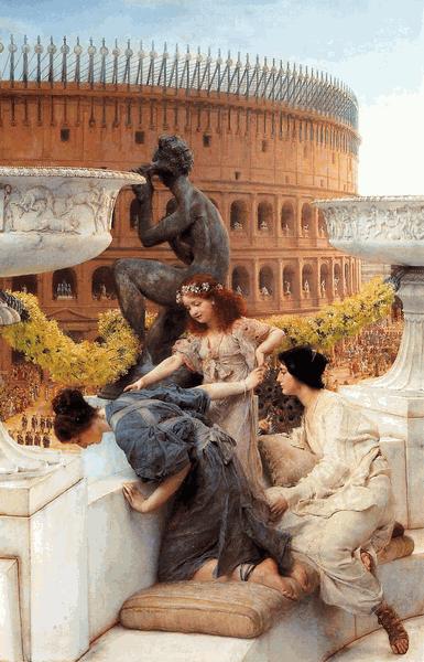 Sir Lawrence Alma-Tadema,OM.RA,RWS The Colosseum Germany oil painting art